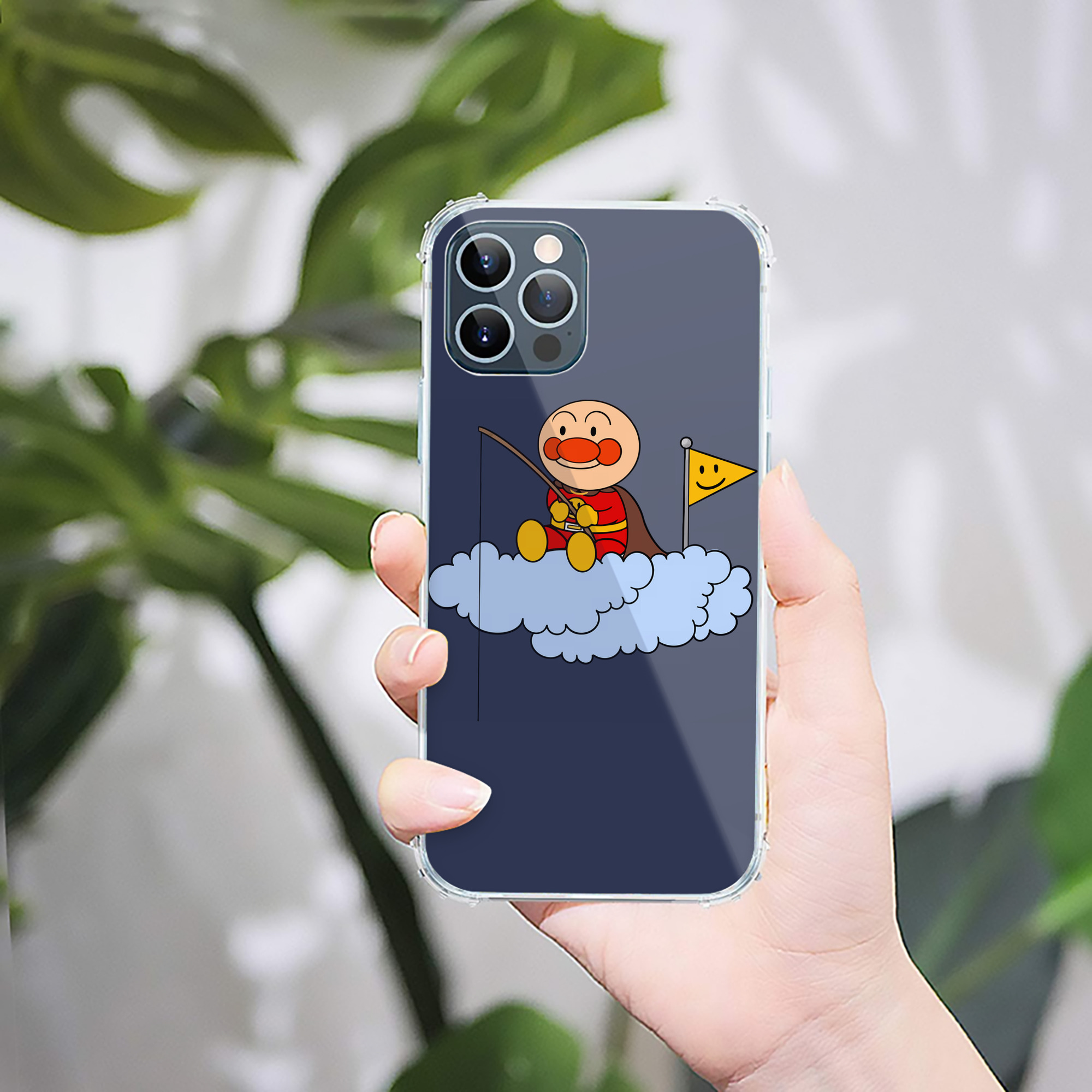 （画像用） アンパンマン Anpanman 【iPhone 12シリーズ対応】透明スマホケース（クリアソフトケース）